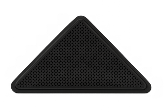 Black triangle anti-slip mat with perforated texture