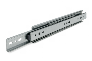 Metal drawer slide mechanism for furniture assembly