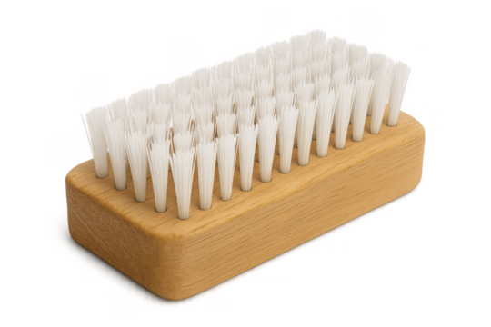 Wooden scrub brush for cleaning household items