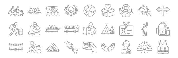 refugee, migration, travel, journey, family, people, tent, camp, helicopter, aid, donation, box, earth, globe, hands, helping, house, road, direction, boat, bus, map, reading, identification, badge, b
