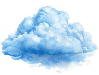 Dreamy watercolor cloud clipart soft weather element artistic design serene environment aesthetic viewpoint