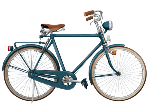 Vintage bicycle clipart retro design element digital artwork creative environment flat style