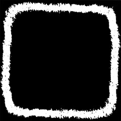 Black canvas with white rough border creating a striking contrast for artistic expression