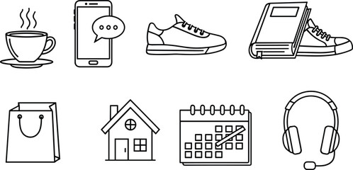 set of essential icons