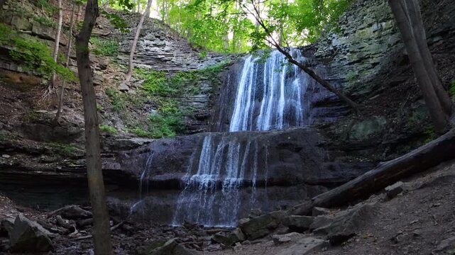 Sherman Falls, part of the Ancaster Creek, in Dundas Valley Conservation Area, Hamilton, Ontario, Canada
