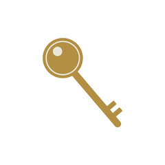 Vector illustration of a classic gold skeleton key, symbolizing security, access, solution, ownership, and finding the right answer or opportunity.