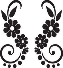 Single Beautiful Flower Elegant Botanical Nature Design line art one line art