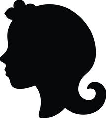 Queen Head Elegant Curls Representing Royal Graceful Design line art one line art