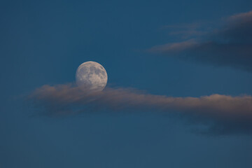 Photographing big waves, birds flying at sea, and the almost full moon!