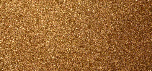 Shiny Gold Glitter Texture Background in Macro View