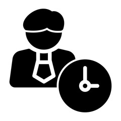 Professions Jobs Time Manager Icon from Time Management Collection (Solid Style)