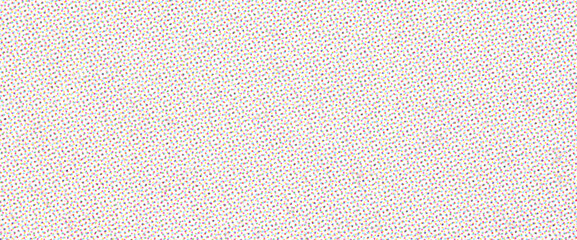 Close-Up of CMYK Halftone Dot Pattern on White Paper