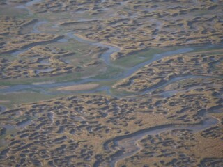 Blick aus dem Flugzeug auf Portugal/Algarve