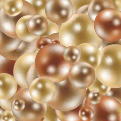 Gold mother-of-pearl pearls. Abstract vector background. eps 10