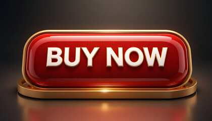 Elegant Red and Gold Buy Now Button for Ecommerce.