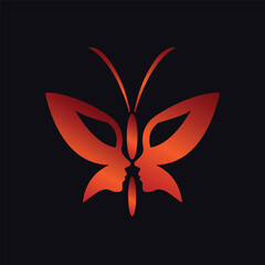 butterfly on black background