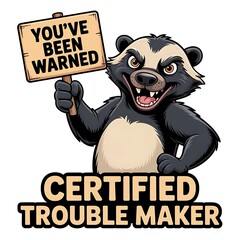 Funny Honey Badger T-Shirt Designs – Fearless, Meme, and Comedy Animal Vector Collection (No Background)