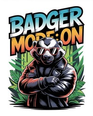 Funny Honey Badger T-Shirt Designs &ndash; Fearless, Meme, and Comedy Animal Vector Collection (No Background)