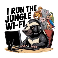 Funny Honey Badger T-Shirt Designs – Fearless, Meme, and Comedy Animal Vector Collection (No Background)