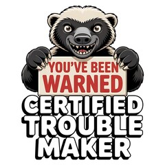 Funny Honey Badger T-Shirt Designs – Fearless, Meme, and Comedy Animal Vector Collection (No Background)