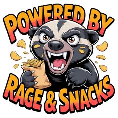 Funny Honey Badger T-Shirt Designs – Fearless, Meme, and Comedy Animal Vector Collection (No Background)