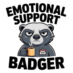 Funny Honey Badger T-Shirt Designs – Fearless, Meme, and Comedy Animal Vector Collection (No Background)