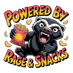 Funny Honey Badger T-Shirt Designs – Fearless, Meme, and Comedy Animal Vector Collection (No Background)