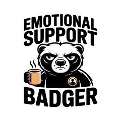 Funny Honey Badger T-Shirt Designs – Fearless, Meme, and Comedy Animal Vector Collection (No Background)