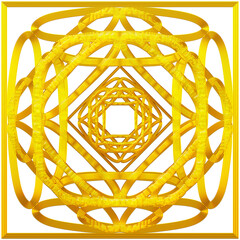 abstract 3d fractal background, line art