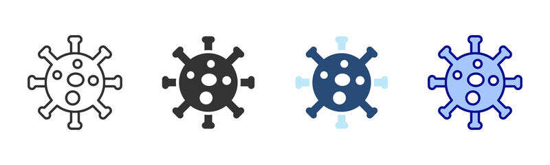 Obraz premium Covid Icon Set. Designed In Multi Style