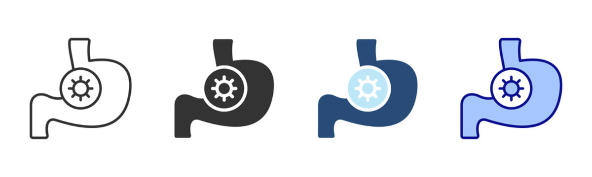 Rotavirus Icon Set. Designed In Multi Style