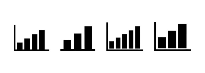 Growing bar graph icon