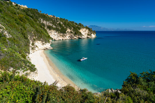 Greece, Zakynthos, Xigia Sulfur Beach - 5 April 2024 - View of the beautiful Xigia Sulfur Beach in Zakynthos