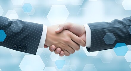 Successful business handshake illustrating partnership and agreement concept success strategy