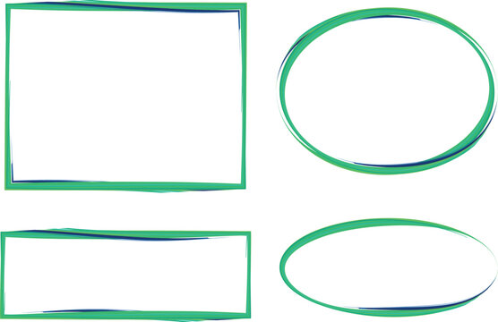 green abstract colorful text box frames decorative borders shapes