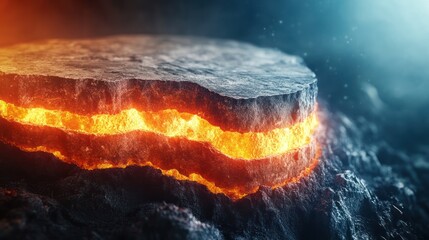 Glowing Lava Layers Within Earth's Crust