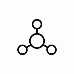 molecule atom icon sign vector