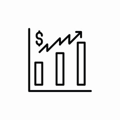 money growth statistics icon sign vector