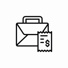 portfolio bill icon sign vector