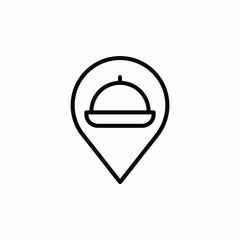 restaurant location icon sign vector