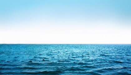 Fototapeta premium White Background Blue Water Level Space Left Text Stand