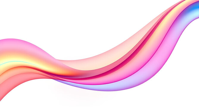 abstract waving background with rainbow color on white