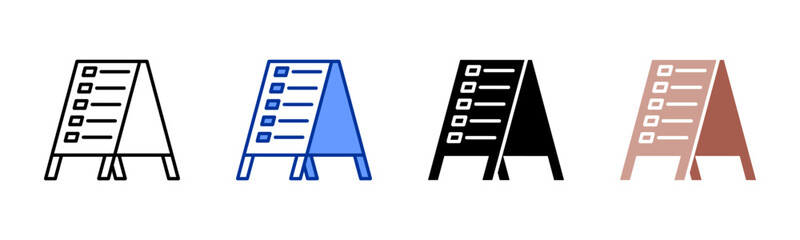 Menu Board icon sheet multiple style collection