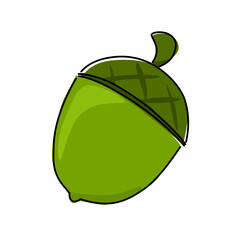 Flat vector illustration of a nut, simple and clean design perfect for food, snack, healthy, and organic nutrition graphics