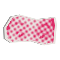 Woman face expression sticker cutout