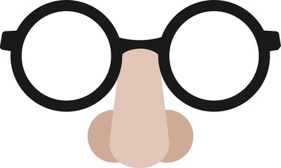 Fototapeta premium Funny Cartoon Disguise Mask– Glasses & Nose 