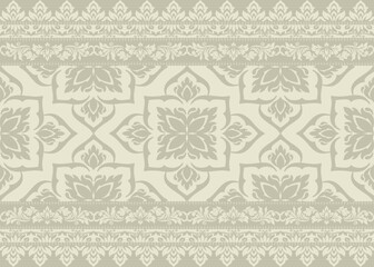 traditional damask vector pattern with seamless damask vector design and elegant damask vector border for textile or wallpaper