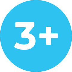 Age rating icon for children aged three and over