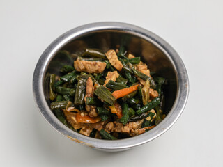Stir fried vegetables in a bowl