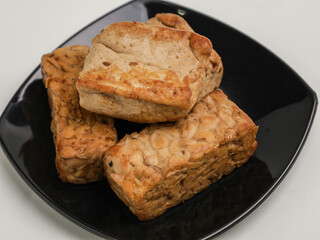 Tahu Tempe Bacem, an Indonesian food made from tofu and tempeh cooked in sweet soy sauce and palm sugar